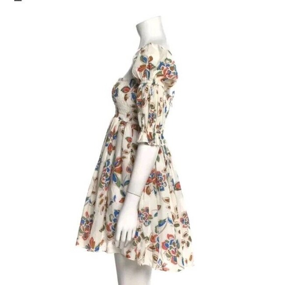 Misa Los Angeles Zadie floral mini dress Sz XS In Flora Block Smocked (A - Picture 5 of 7